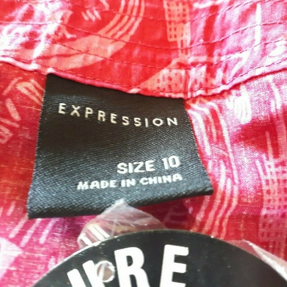 NEW Expressions Hot Pink Floral Blouse Top - Picture 6 of 6